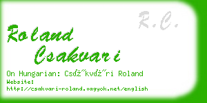 roland csakvari business card